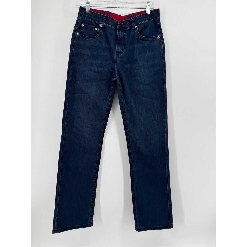 Levis 514 Straight Fit Boys Jeans Dark‎ Wash Denim Size 18 Reg W29 L31